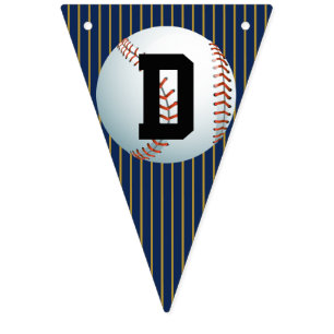 Personalised Baseball Happy Birthday Bunting