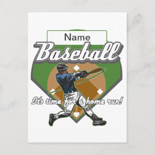 Personalised Baseball Home Run Postcard