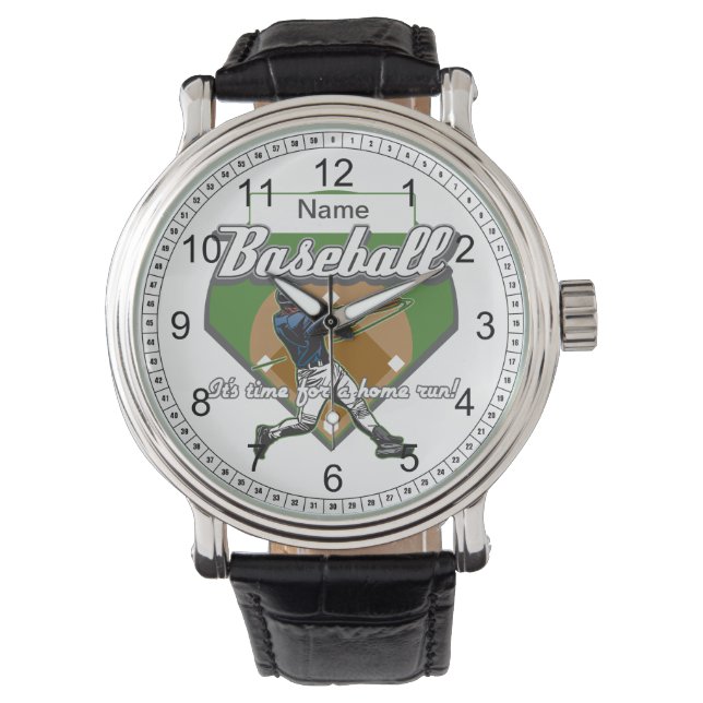 Personalised Baseball Home Run Watch (Front)