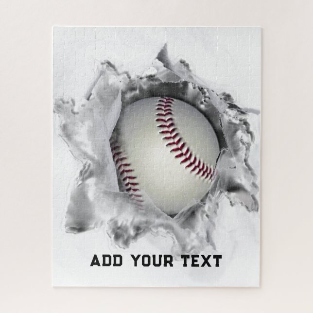 personalised baseball illustration jigsaw puzzle (Vertical)
