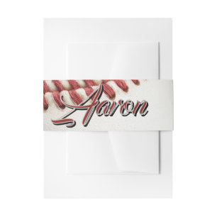 Personalised Baseball Invitation Belly Band