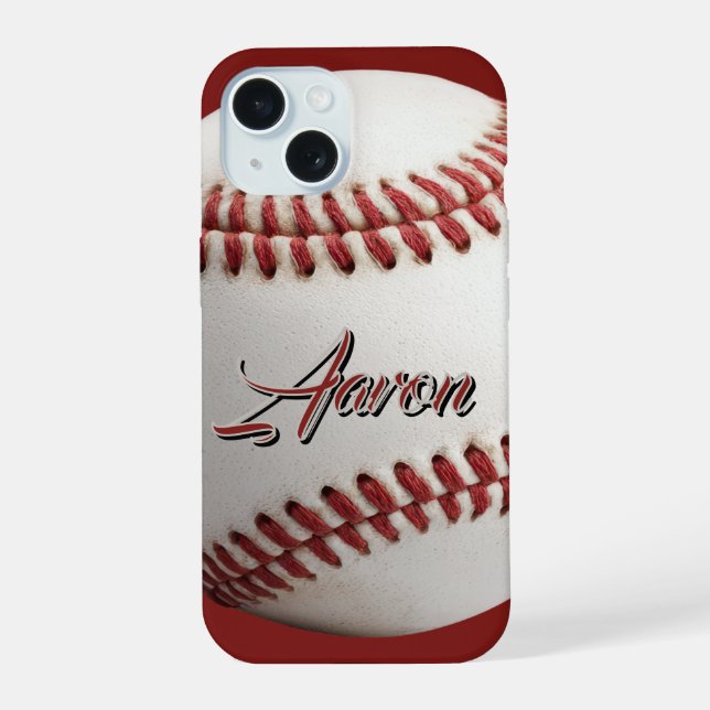 Personalised Baseball iPhone 15 Case (Back)