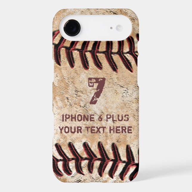 Personalised Baseball iPhone 7 PLUS Case Your TEXT (Back)