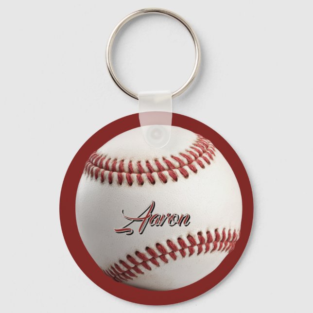  Personalised Baseball Key Ring (Front)