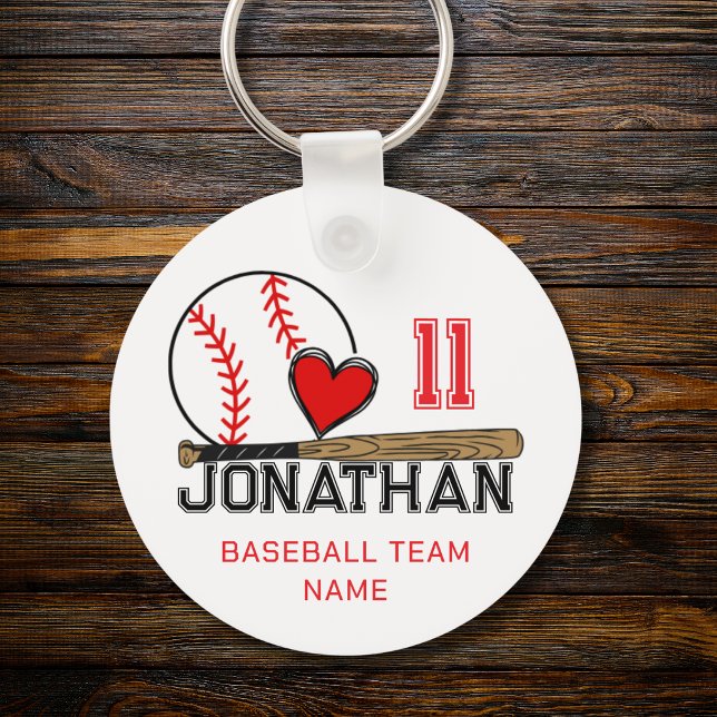 Personalised Baseball Keychain | Custom Name  Gift (Creator Uploaded)