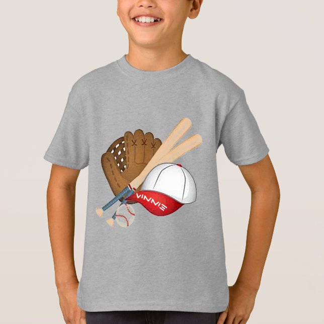 Personalised Baseball Kid’s Basic T-Shirt (Front)