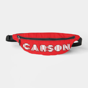 Personalised Baseball Letters Name Bum Bags