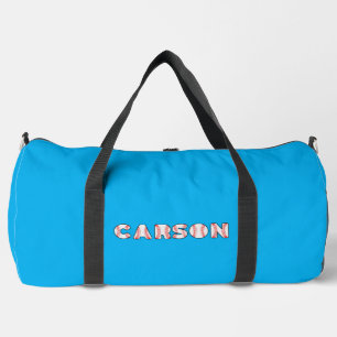Personalised Baseball Letters Name Duffle Bag