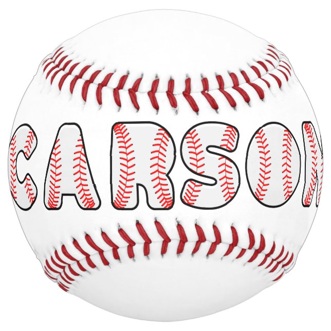 Personalised Baseball Letters Name Softball (Front)