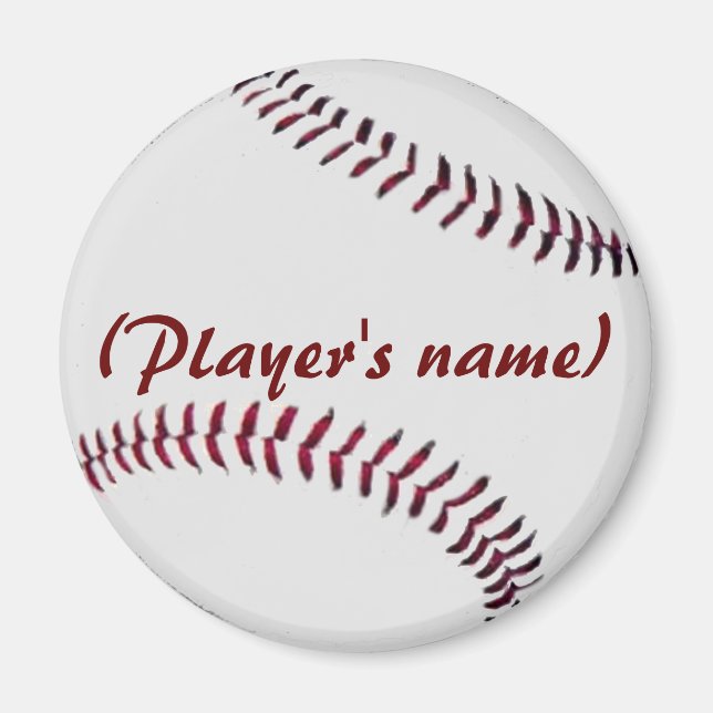 Personalised Baseball Magnet (Front)