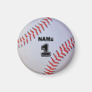 Personalised baseball magnet. magnet