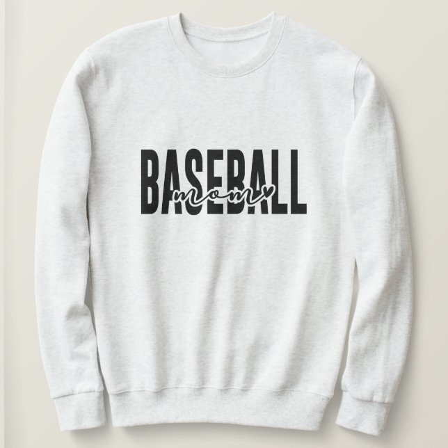 Personalised Baseball Mama Custom Sweatshirt (Design Front)