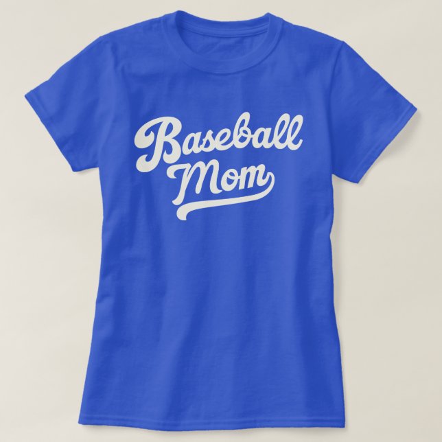Personalised Baseball Mum Custom Jersey Number  T-Shirt (Design Front)