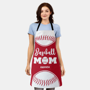 Personalised Baseball Mum Custom Name Apron