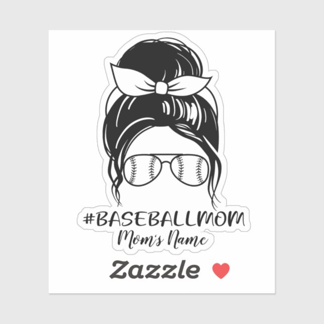 Personalised Baseball Mum Sticker (Sheet)