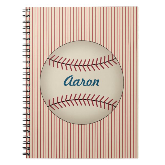 Personalised Baseball Notebook (Front)