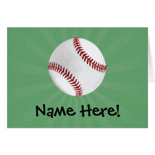 Personalised Baseball on Green Kids Boys