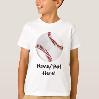 Personalised Baseball on Green Kids Boys T-Shirt