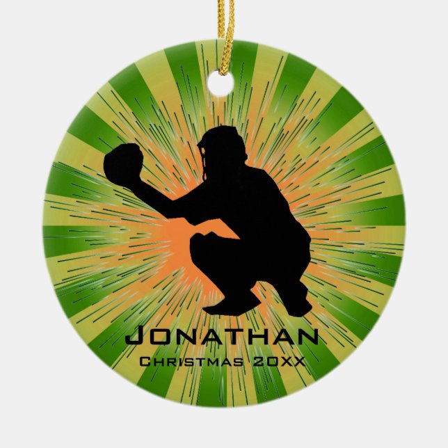 Personalised Baseball Ornament (Front)