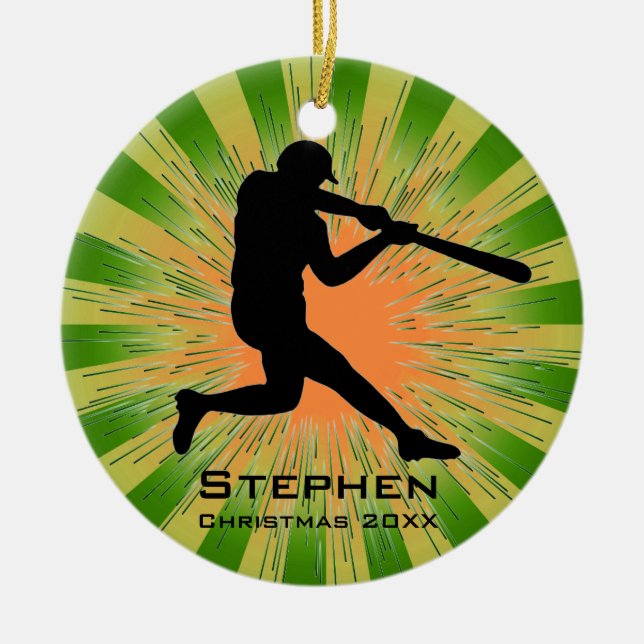 Personalised Baseball Ornament (Front)