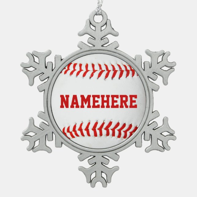 Personalised Baseball Ornament (Front)