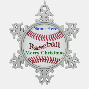 Personalised Baseball Ornaments with YOUR TEXT
