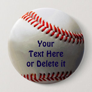 Personalised Baseball Party Ideas Favours and 10 Cm Round Badge
