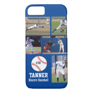 Personalised Baseball Photo Collage Name Team iPhone 8/7 Case
