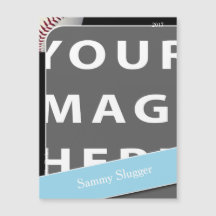 Personalised Baseball Photo Magnet