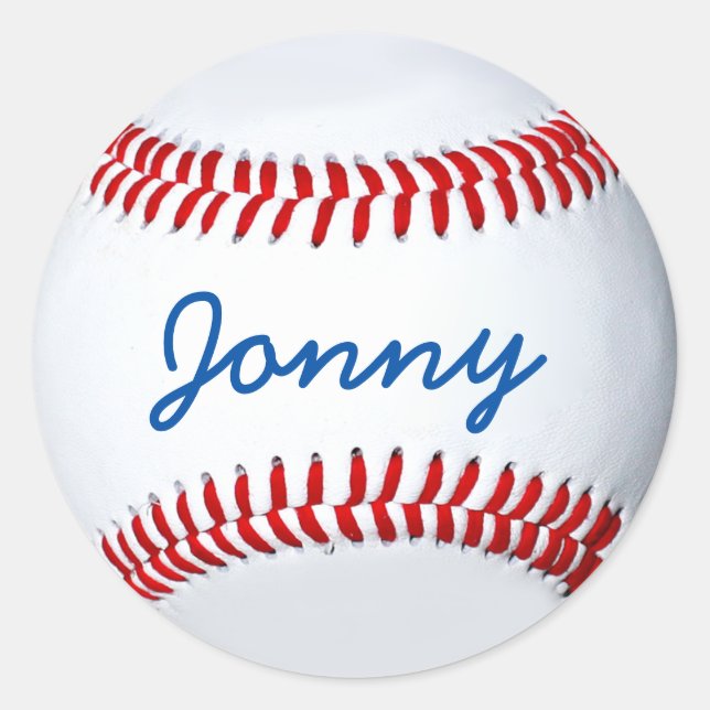 Personalised Baseball Photo Sticker (Front)