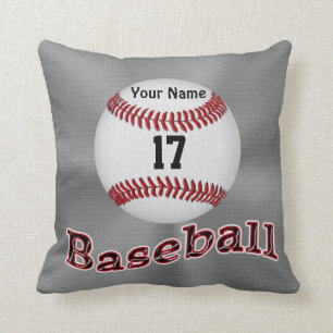 Personalised Baseball Pillows YOUR NAME & NUMBER