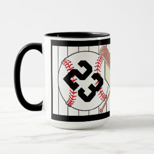 Personalised Baseball Pinstripe Coffee Mug