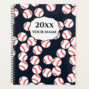 Personalised Baseball Planner Notebook