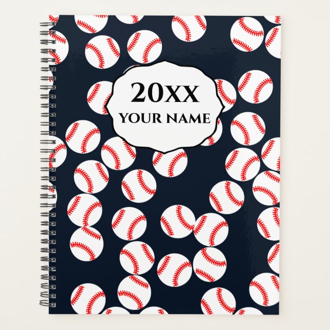 Personalised Baseball Planner Notebook (Front)