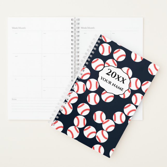 Personalised Baseball Planner Notebook (Display)