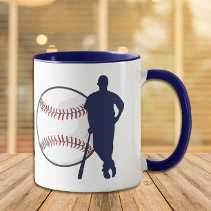 Personalised Baseball Player Mug