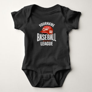 Personalised Baseball Player NAME Team Champ Club  Baby Bodysuit