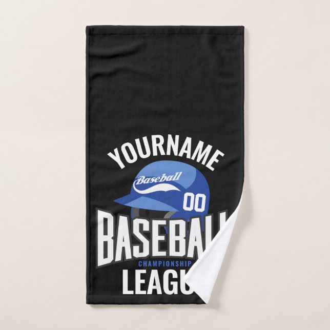 Personalised Baseball Player NAME Team Champ Club  Bath Towel Set (Hand Towel)