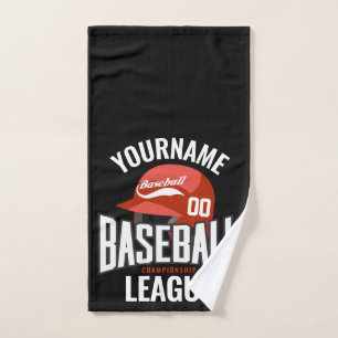 Personalised Baseball Player NAME Team Champ Club  Bath Towel Set