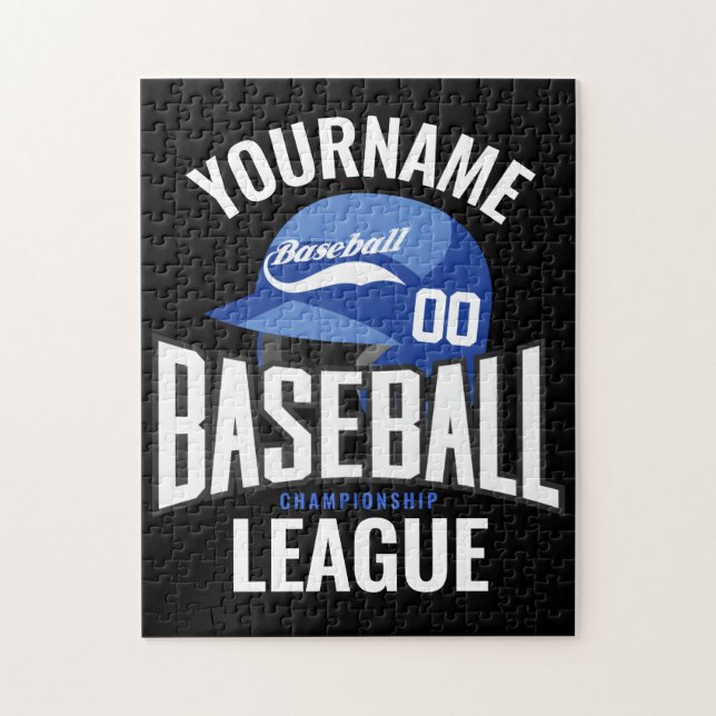 Personalised Baseball Player NAME Team Champ Club  Jigsaw Puzzle (Vertical)