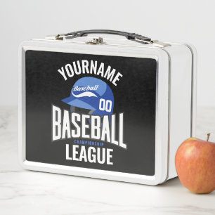 Personalised Baseball Player NAME Team Champ Club Metal Lunch Box
