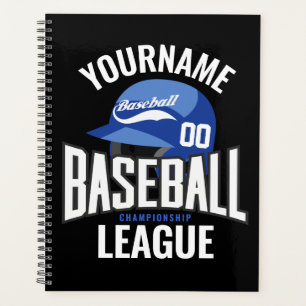 Personalised Baseball Player NAME Team Champ Club  Planner