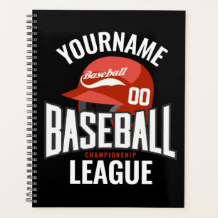 Personalised Baseball Player NAME Team Champ Club  Planner