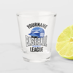Personalised Baseball Player NAME Team Champ Club Shot Glass