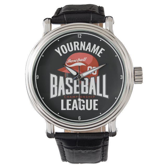 Personalised Baseball Player NAME Team Champ Club Watch (Front)