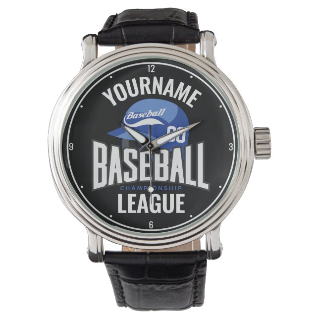 Personalised Baseball Player NAME Team Champ Club Watch (Front)
