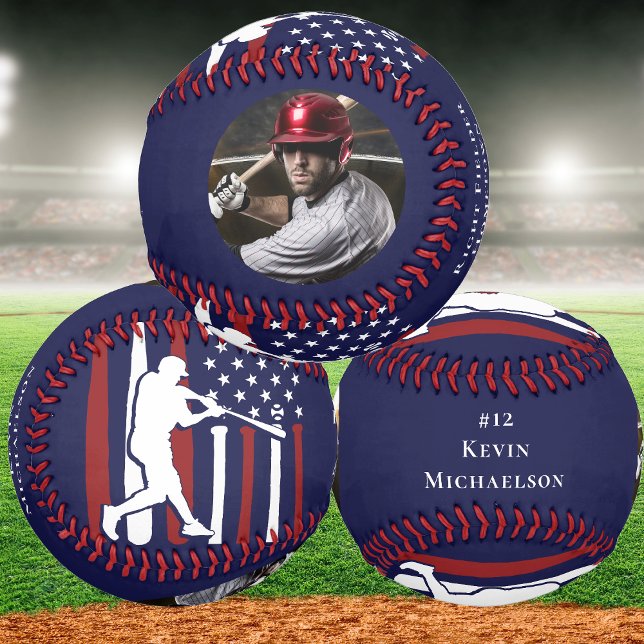 Personalised Baseball Player Photo (Create Your Own Baseball - Keepsake, Award, Gift)