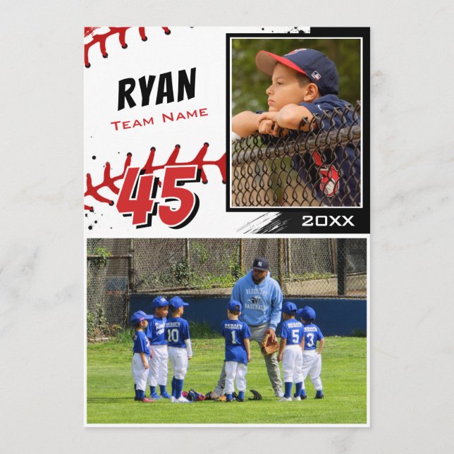 Personalised Baseball Player Photo Memory Mate (Front)