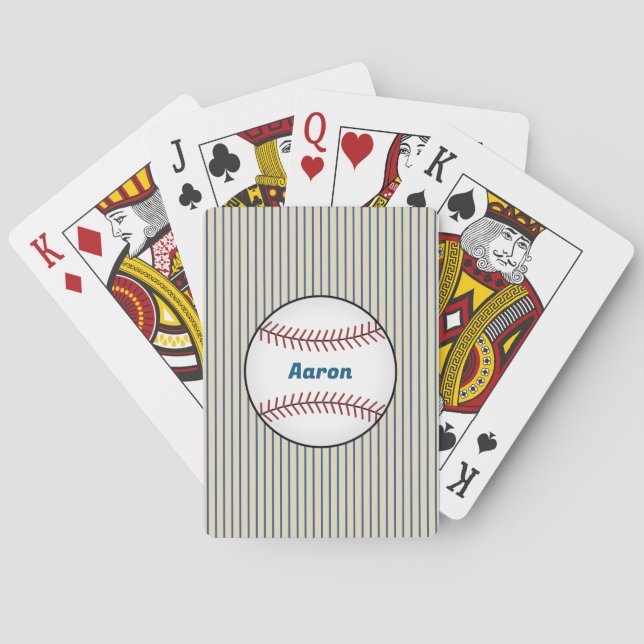 Personalised Baseball Playing Cards Gift (Back)