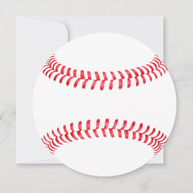 Personalised Baseball Round Stationary Card (Front)